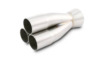 Vibrant Performance - Vibrant Performance Slip-On 3 into 1 Merge Collector - 1-5/8 in Primary Tubes - 2-1/2 in Outlet - Stainless