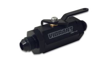 Vibrant Performance - Vibrant Performance Shut Off Valve - 8 AN Male O-Ring Inlet - 8 AN Male Outlet - Black