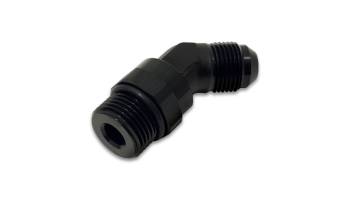 Vibrant Performance - Vibrant Performance 45 Degree 6 AN Male to 6 AN Male O-Ring Adapter - Swivel - Black