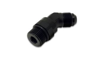 Vibrant Performance - Vibrant Performance 45 Degree 6 AN Male to 8 AN Male O-Ring Adapter - Swivel - Black