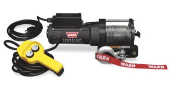 Warn - Warn 1000 AC Winch - 1000 lb Capacity - Hawse Fairlead - 12 ft Remote - 3/16 in x 43 ft Steel Rope - 120V
