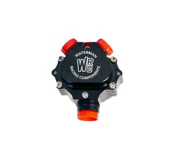 Waterman Racing Components - Waterman 400 Ultra Light Fuel Pump - Hex Driven - 0.400 Gear Set - Reverse Rotation - 8 AN Female Inlet - 8 AN Female Outlet - Black