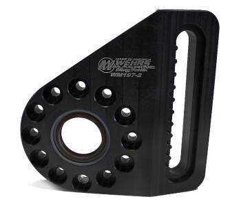 Wehrs Machine - Wehrs Machine Pinion Mount Panhard Bar Bracket - Bolt-On - 12 Position - 2 in Extended Height - Black
