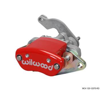 Wilwood Engineering - Wilwood MC4 Brake Caliper - Driver Side - Red - 12.88 in OD x 0.810 in Thick Rotor - 2.950 in Floating Mount