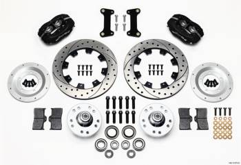 Wilwood Engineering - Wilwood Dynalite Front Brake System - 4 Piston Caliper - 12.19 in Drilled/Slotted Rotor - Black - GM F-Body 1982-92