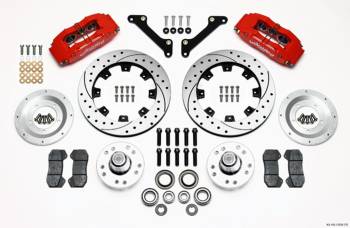 Wilwood Engineering - Wilwood Dynapro 6 Front Big Brake System - 6 Piston Caliper - 12.19 in Drilled/Slotted Rotor - Red - GM B-Body 1979-90/F-Body 1979-81/X-Body 1979