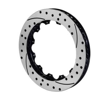 Wilwood Engineering - Wilwood SRP Passenger Side Drilled/Slotted Brake Rotor - 13.06 in OD - 1.25 in Thick - 12 x 8.75 in Bolt Pattern - Black