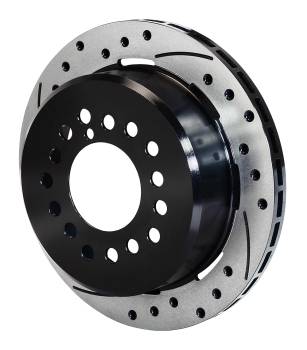 Wilwood Engineering - Wilwood SRP Passenger Side Drilled/Slotted Brake Rotor - 12.19 in OD - 0.81 in Thick - 5 x 4.50 in Bolt Pattern - Black