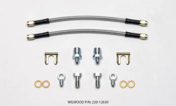 Wilwood Engineering - Wilwood Flexline Brake Hose Kit - DOT Approved - 10 in - 3 AN Hose - 3 AN Straight Inlet - 3 AN Straight Outlet - Rear