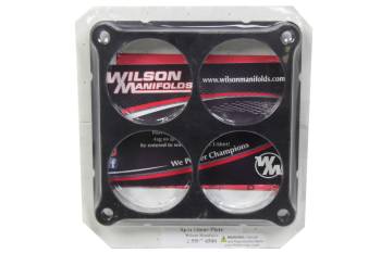 Wilson Manifolds - Wilson Manifolds Carburetor Shear Plate - 1/2 in Thick - 4 Bores - Square Bore - Black