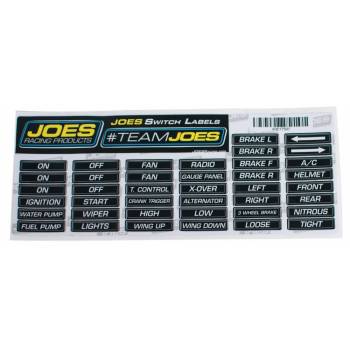 JOES Racing Products - JOES Switch Panel Labels