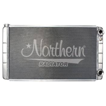 Northern Radiator - Northern Race Pro Double Pass Radiator - 19" x 35" x 3-1/8" - GM LS-Series w/ Threaded Connections Inlet