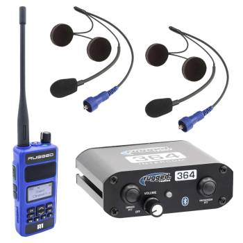 Rugged Radios - Rugged 2 Person - 364 Communication Intercom Bundle with 2-Way Radio and Helmet Kits