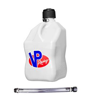 VP Racing Fuels - VP Racing Motorsports Container w/ Hose - Square - 5.5 Gallon - White