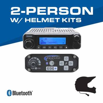 Rugged Radios - Rugged 2-Person - 696 Complete Communication System - with Helmet Kits