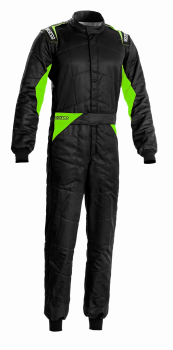 Sparco - Sparco Sprint Suit - Black/Green - Size Euro 48