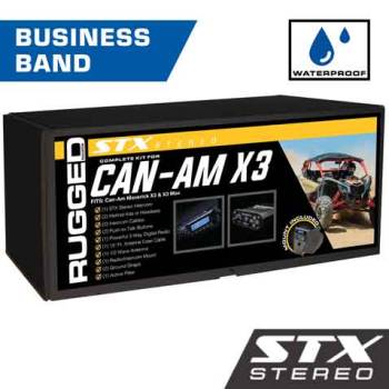 Rugged Radios - Rugged Can-Am X3 - Dash Mount - STX STEREO - Business Band - Alpha Audio Helmet Kits