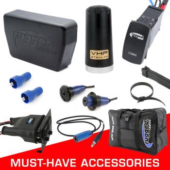 Rugged Radios - Rugged Alpha Accessory Pack For Rugged UTV SXS Intercom Radio Communication Systems without Intercom Extension Cables (for Headsets)