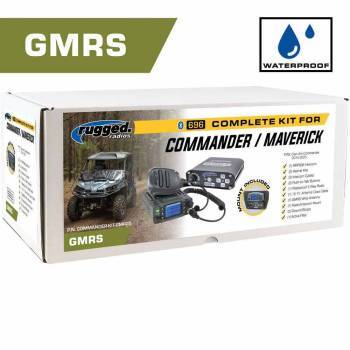 Rugged Radios - Rugged Waterproof GMRS Radio - Can-Am Commander Complete UTV Communication Intercom Kit - Alpha Audio Helmet Kits