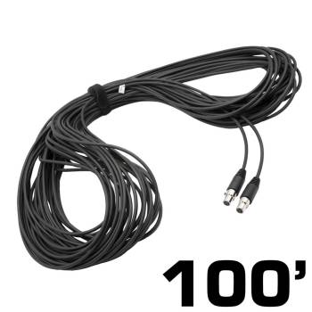 Rugged Radios - Rugged 100 Ft 3-Pin to 3-Pin Straight Cord for H85 Linkable Headsets
