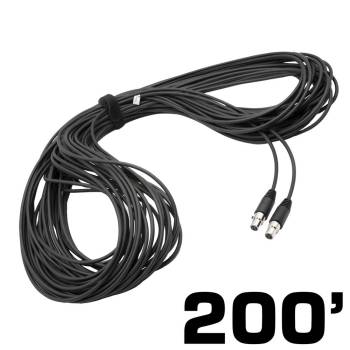 Rugged Radios - Rugged 200 Ft 3-Pin to 3-Pin Straight Cord for H85 Linkable Headsets