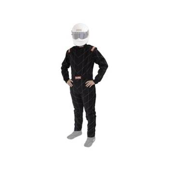 RaceQuip - RaceQuip Chevron SFI-1 Suit - Black - Medium Tall