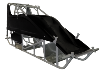 Triple X Race Components - Triple X Sprint Car Kit B X-Wedge Black Inside Rail Body