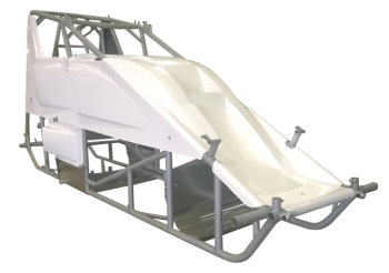 Triple X Race Components - Triple X Sprint Car Kit B X-Wedge White Inside Rail Body
