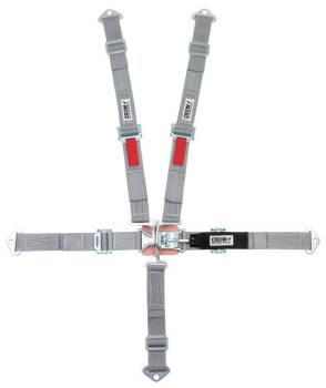 Crow Safety Gear - Crow QA 5-Way Latch & Link 2" Quarter Midget Harness - SFI 16.2 - Red