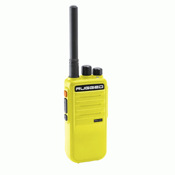 Rugged Radios - Rugged Rugged RDH16 UHF Business Band Handheld Radio - Digital and Analog - High Visibility Safety Yellow
