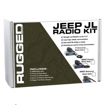 Rugged Radios - Rugged Jeep Wrangler JL, JLU, and Gladiator JT Two-Way GMRS Mobile Radio Kit - 41 Watt - G1 Waterproof