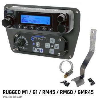 Rugged Radios - Rugged Can-Am Commander Intercom and Radio Mount - Rugged M1/G1/RM45/RM60/GMR45 with Switch Holes