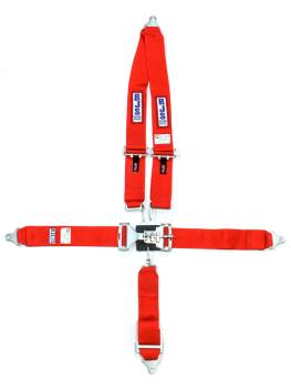 RJS Racing Equipment - RJS 5-Point Restraint System - Bolt-In - 3" Anti-Submarine Strap - Red
