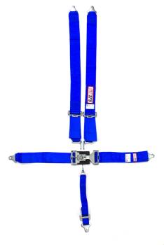 RJS Racing Equipment - RJS 5-Point Restraint System - Individual Shoulder Harness - Bolt-In Mount - 2" Anti-Sub - Blue