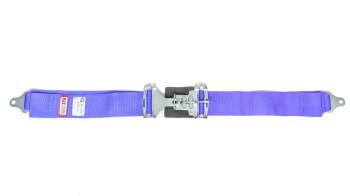 RJS Racing Equipment - RJS 3" Blue Latch Type Lap Belt w/ Anti Slip Springs Installed