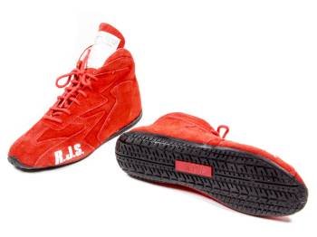 RJS Racing Equipment - RJS Redline Mid-Top Driving Shoes - Size 8 - Red