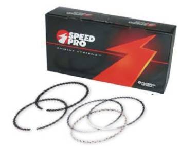 Speed Pro - Speed-Pro Standard Gap Plasma Moly Piston Ring Set - 4.000" Bore - Top Ring: 1/16", 2nd Ring: 1/16", Oil Ring: 3/16", Oil Tension Ring: Standard