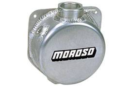 Moroso Performance Products - Moroso Aluminum Cooling System Expansion Tank - Stamped Filler Neck - 1 Quart Capacity - Low-Profile - 2-5/8" Deep
