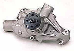 Edelbrock - Edelbrock Victor Aluminum Water Pump - SB Chevy - Reverse Rotation - Short-Style Pump for Serpentine Belt - 5/8" Pilot Shaft