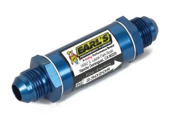 Earl's - Earl's Screen Type In-Line Fuel Filter -04 AN - Blue