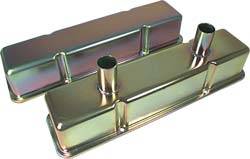 Allstar Performance - Allstar Performance SB Chevy Steel Tall Valve Covers - Deluxe Zinc Plated