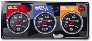QuickCar Racing Products - QuickCar 3 Gauge Panel w/ Auto Meter Sport Comp Gauges - OP/WT/FP