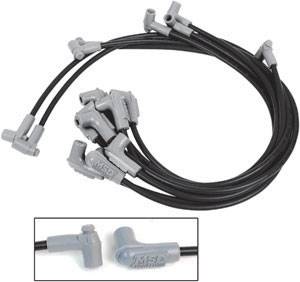 MSD - MSD 8.5mm Super Conductor Spark Plug Wire Set - Spiral Core - 8.5mm - Black - 90° Plug Boot - Chevy, GMC - SB - V8