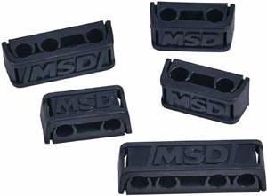 MSD - MSD Pro-Clamp Wire Separators - Polymer - Black - 7-9mm - Set of 8