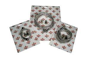 QuickCar Racing Products - QuickCar Stainless Steel Teflon Gauge Line Kit - 24" Steel Braided Line and Fittings