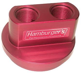 Hamburger's Performance Products - Hamburger's Performance Billet Oil Filter Bypass Adapters - Chevy V-8 - 13/16"-16 and 3-3/16" I.D./3-7/16" O.D. O-Ring