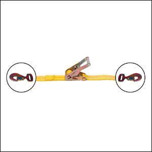 Mac's Custom Tie-Downs - Mac's Ratchet Strap w/ Flat Snap Hooks - 2" x 8 Foot