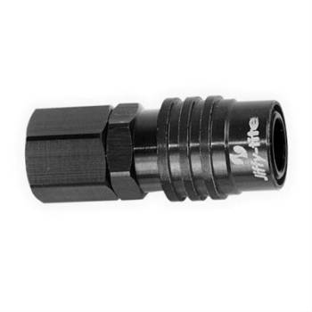 Jiffy-tite - Jiffy-tite 3000 Series Quick-Connect -6 AN Female Socket Fitting - Valved - Fluorocarbon Seal - Stealth Black Finish