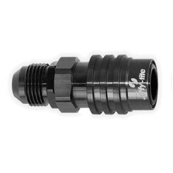 Jiffy-tite - Jiffy-tite 3000 Series Quick-Connect -8 AN Male Socket Fitting - Valved - Fluorocarbon Seal - Stealth Black Finish