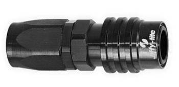 Jiffy-tite - Jiffy-tite 5000 Series Quick-Connect -10 AN Male Push Lock to -10 AN Socket Hose End - Valved - Fluorocarbon Seal - Stealth Black Finish